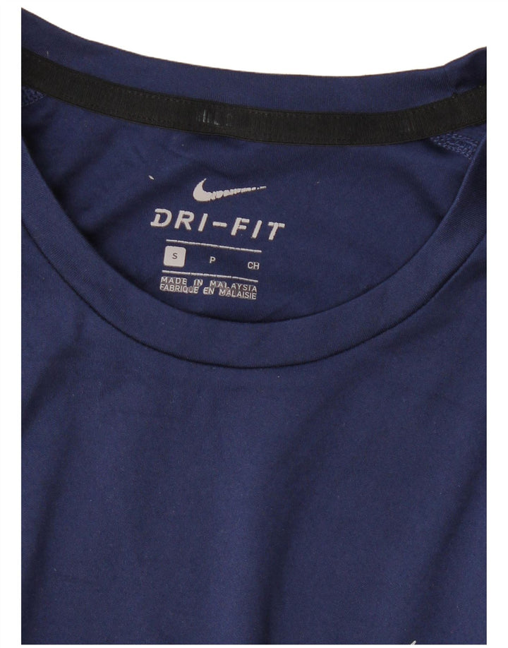 Camiseta NIKE Dri Fit para hombre, talla pequeña, azul marino