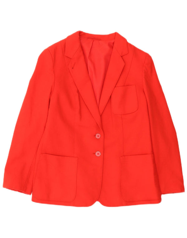 Bhs Chaqueta tipo blazer de 2 botones para mujer UK 46 Large Red Wool