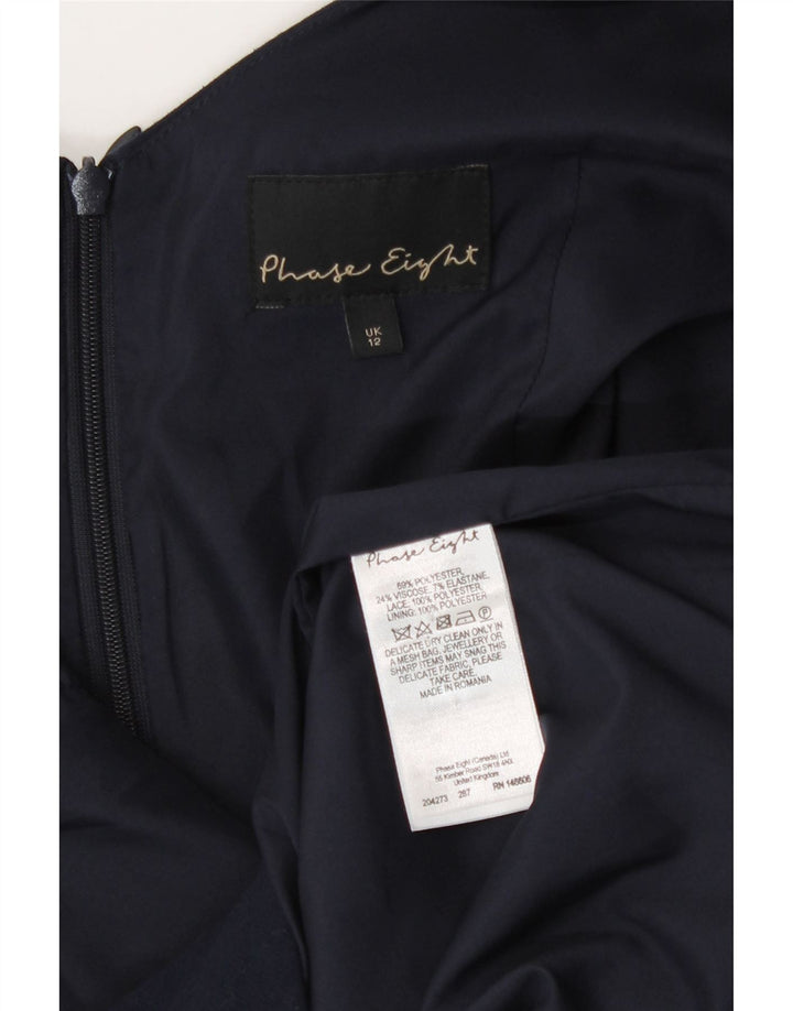 Phase Eight Vestido tubo sin mangas para mujer UK 42 Poliéster azul marino mediano