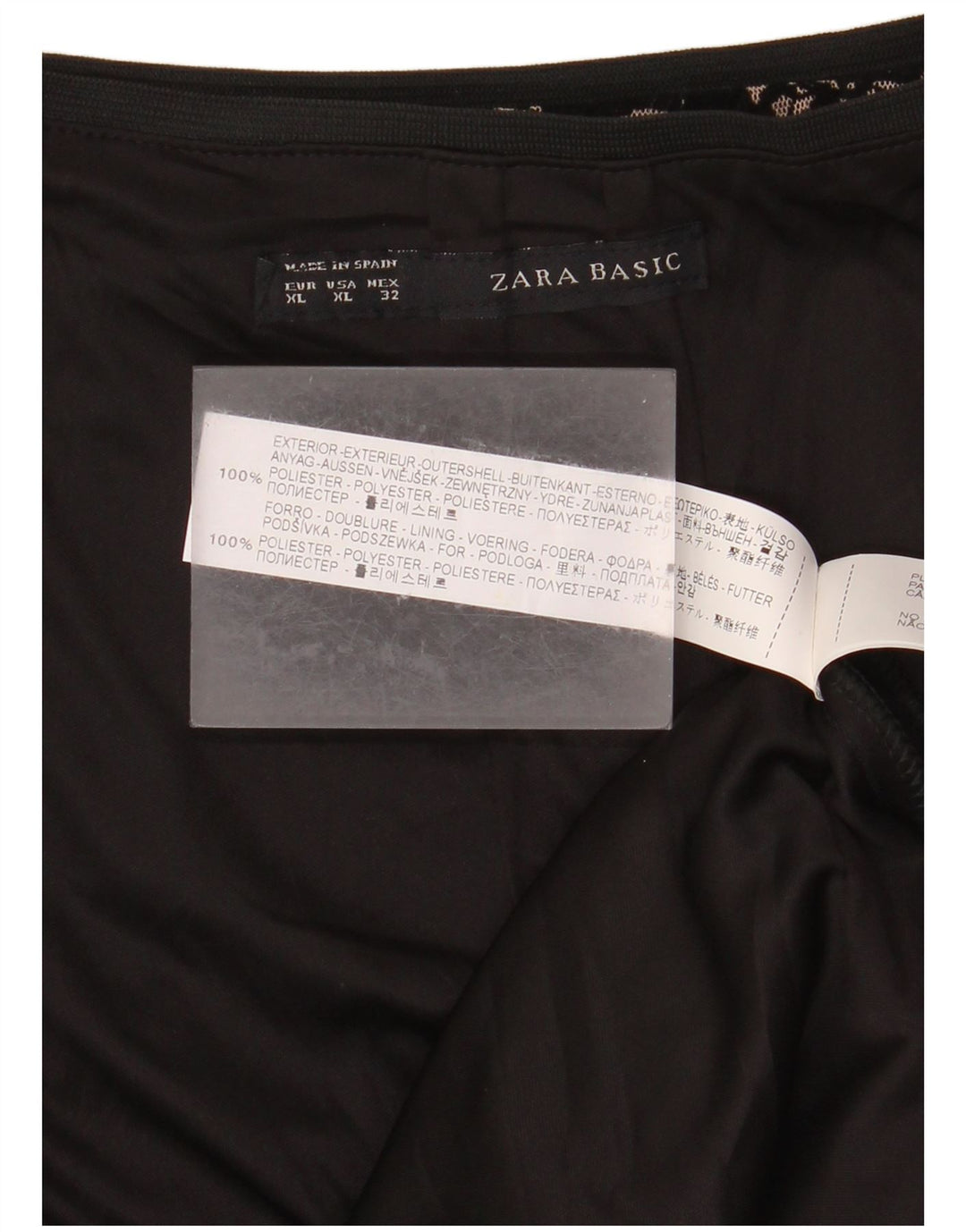 Zara Mujer Falda Midi XS W30 Negro Floral Poliéster