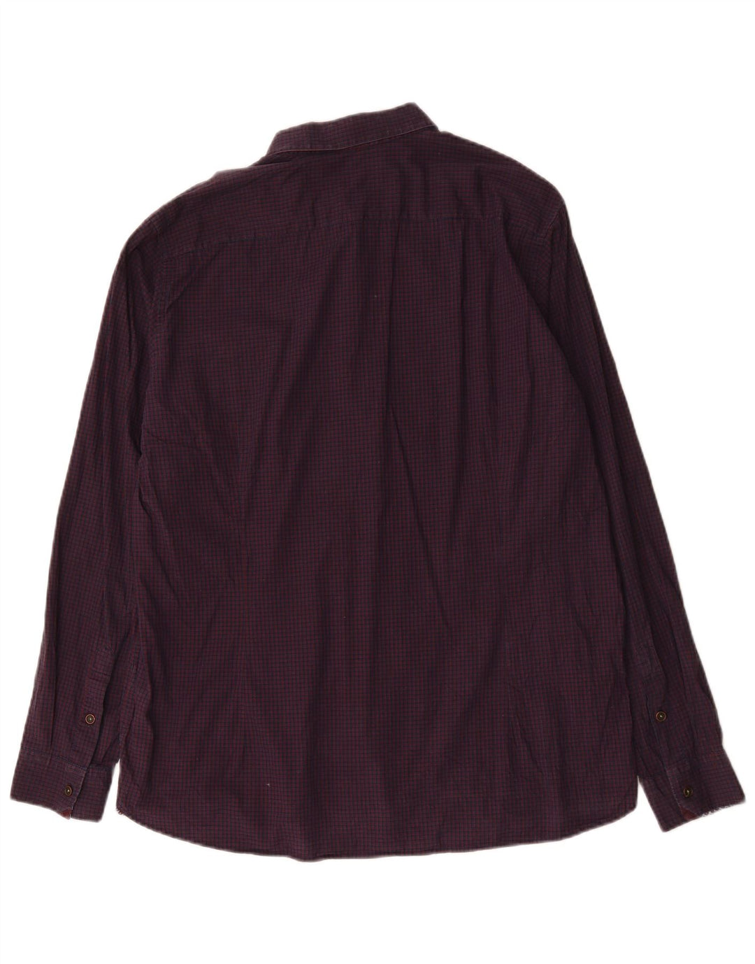 Ted Baker Camisa para hombre Talla 6 2XL Algodón a cuadros morado