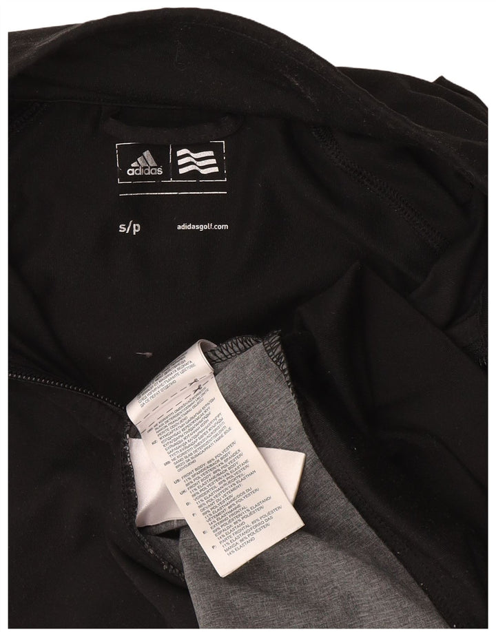 Adidas Mujer Patrón Abstracto Chándal Top Chaqueta Reino Unido 10 Pequeño Negro