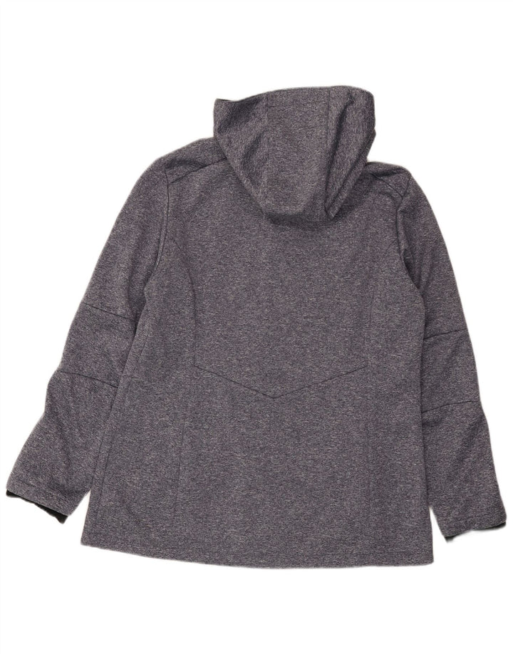 CMP Chaqueta cortavientos con capucha para mujer UK 40 XL Poliéster moteado azul