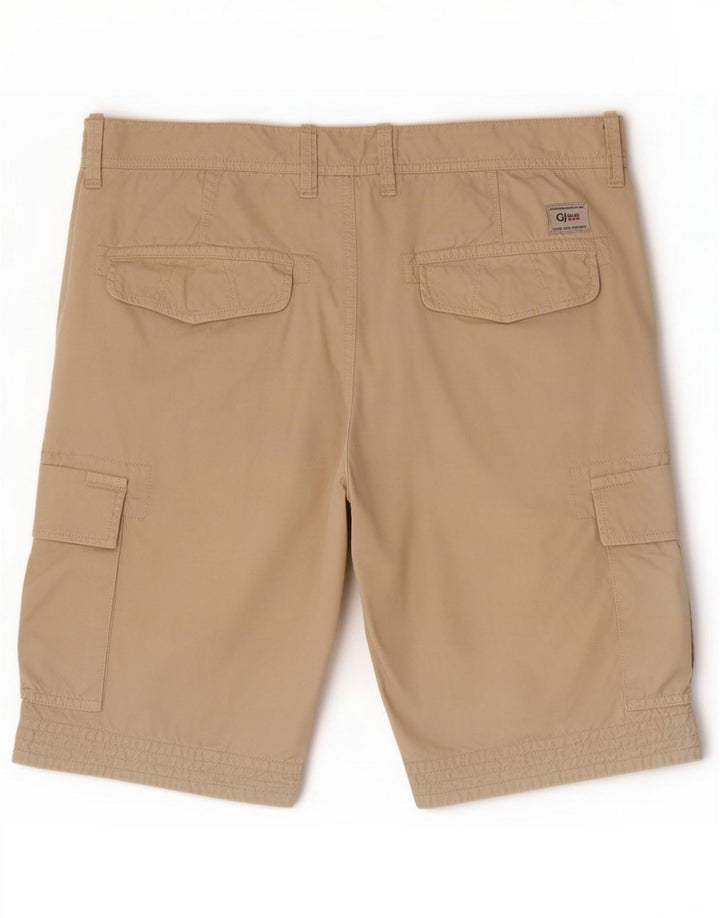 Gaudi Pantalones cortos cargo regulares para hombre Medium W31 Algodón beige