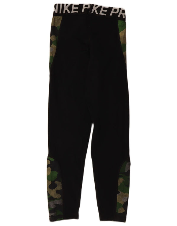 Nike Leggings gráficos para mujer UK 4 XS Negro Camuflaje Poliéster