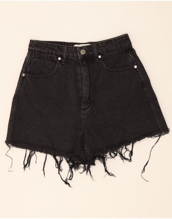 Wrangler Pantalones cortos de mezclilla de cintura alta para mujer US 7 Medium W24 Algodón negro