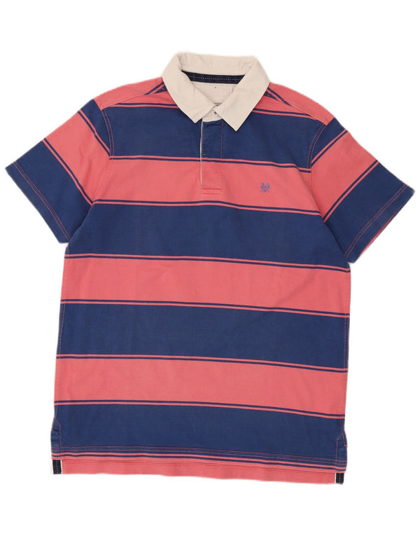 Crew Clothing Polo de rugby para hombre XL Algodón a rayas rosa