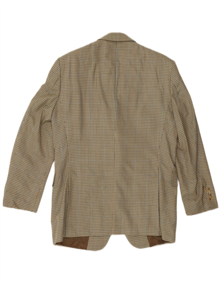 Burberry Chaqueta tipo blazer para hombre EU 48 Lana virgen de pata de gallo amarilla mediana
