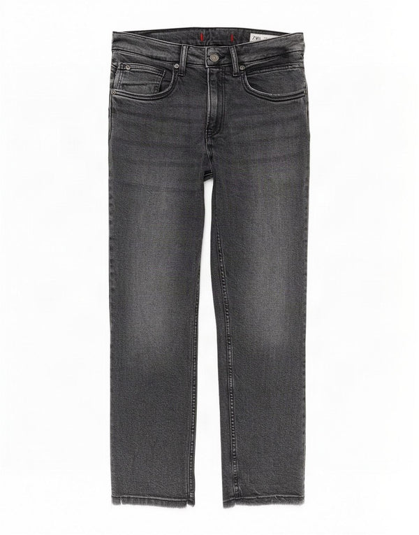 Zara Vaqueros Rectos Mujer EU 38 Small W28 L26 Gris