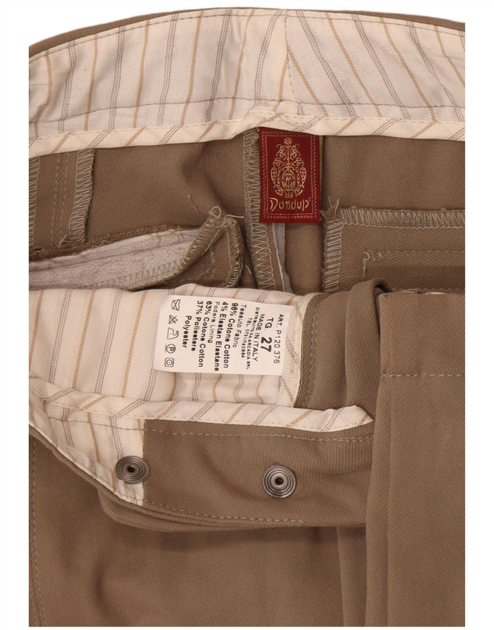 Pantalón Capri Mujer Dondup W27 L22 Algodón Beige