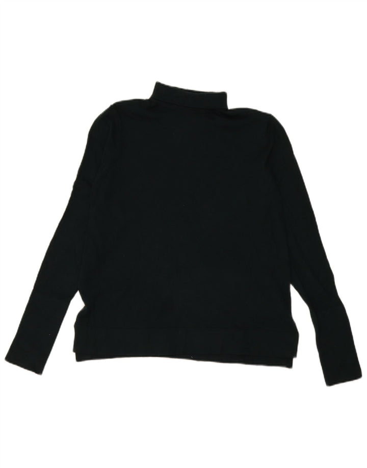 Zara Jersey con cuello vuelto para mujer, talla 44, color verde medio, modal