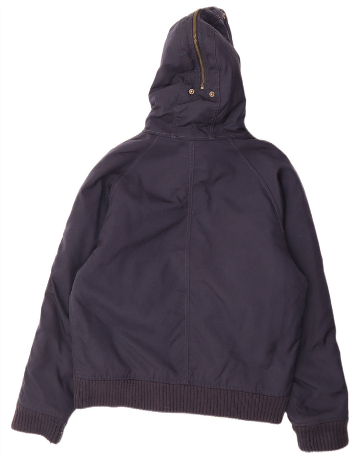 Woolrich Chaqueta bomber con capucha para hombre UK 38 Medium Azul marino Nylon