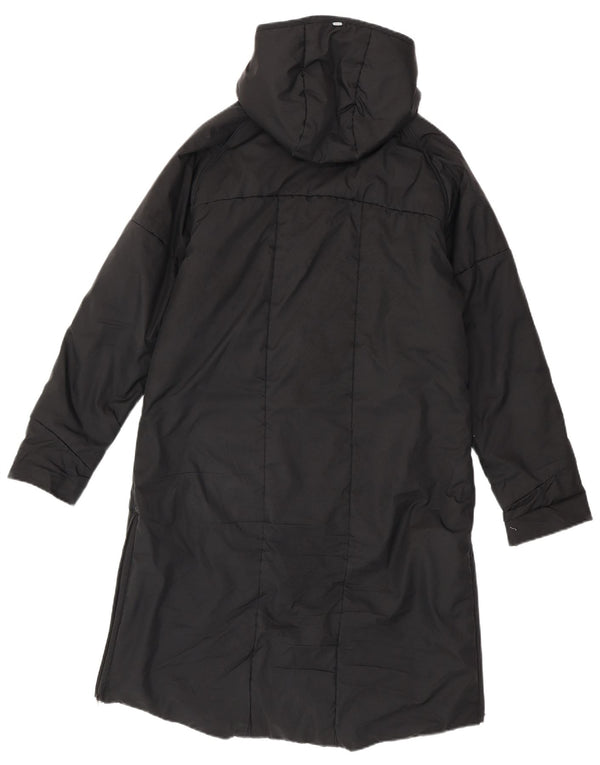 Adidas Abrigo acolchado con capucha para mujer UK 44 Mediano Negro Poliéster