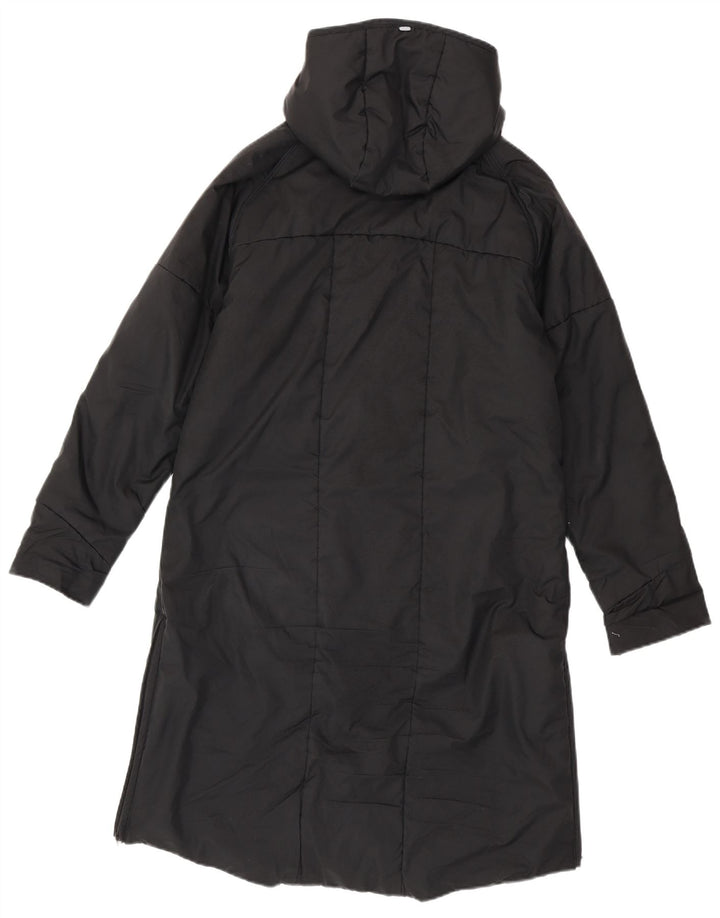 Adidas Abrigo acolchado con capucha para mujer UK 44 Mediano Negro Poliéster