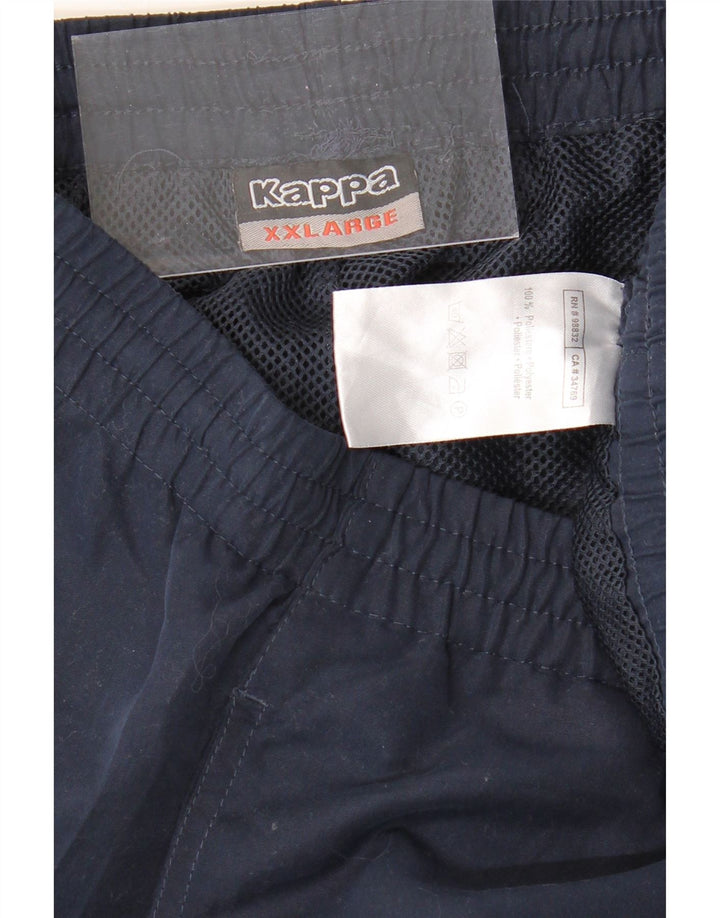 KAPPA Mens Capri Tracksuit Trousers 2XL  Navy Blue Polyester Vintage Kappa and Second-Hand Kappa from Messina Hembry 