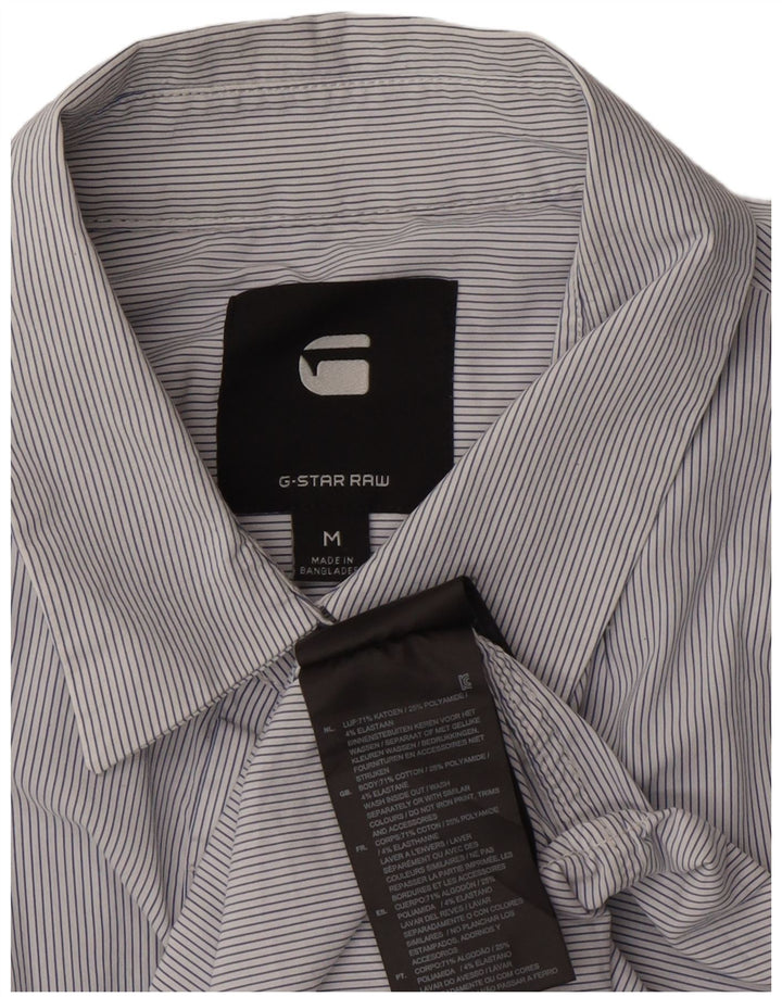 Camisa de mujer G-Star UK 44 Algodón a rayas azul medio