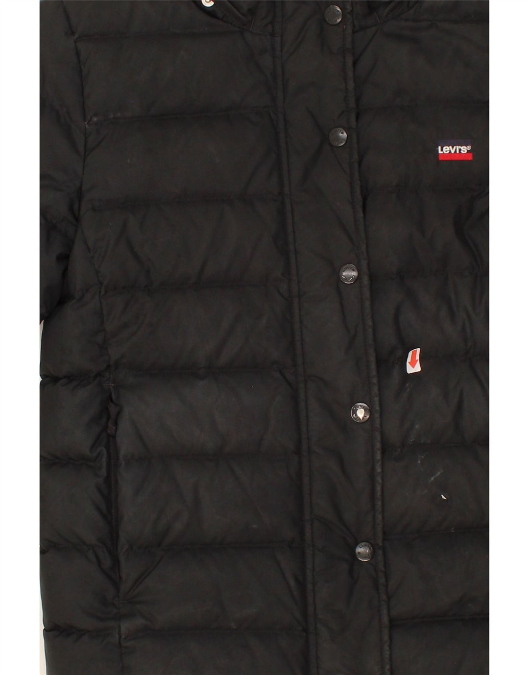 LEVI'S Womens Padded Jacket UK 10 Small Black Polyester Vintage Levi's and Second-Hand Levi's from Messina Hembry 