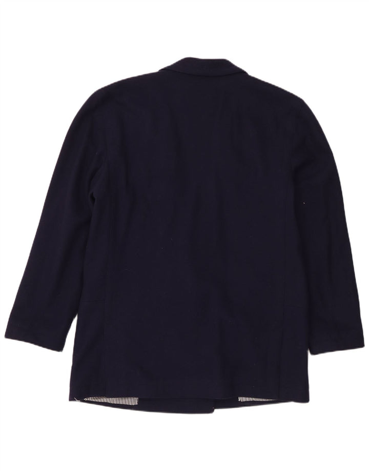 Vintage mujer chaqueta blazer de doble pecho IT 46 azul marino grande