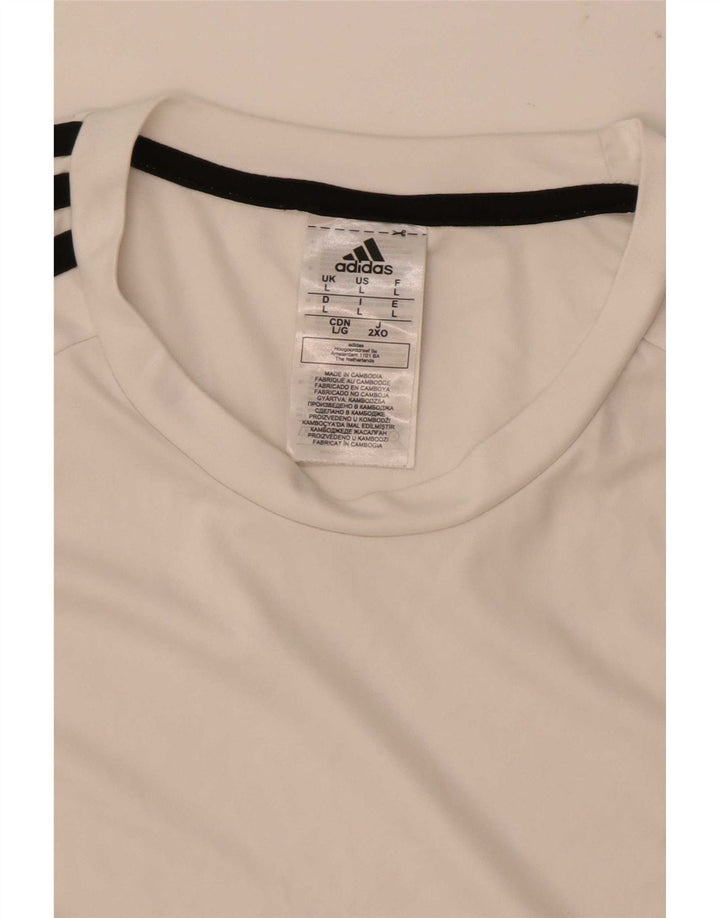 Adidas Hombre Aeroready Camiseta Top Grande Poliéster Blanco