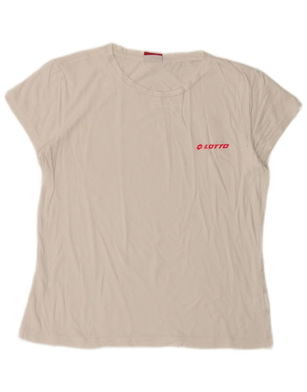 LOTTO Camiseta Mujer Top UK 10 Small Blanco Algodón