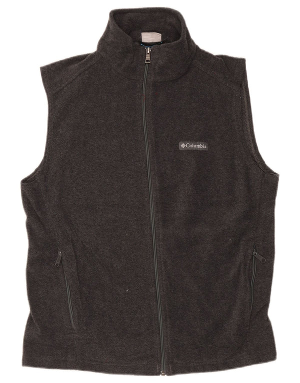 Columbia Chaleco polar para mujer UK 44 Poliéster gris medio