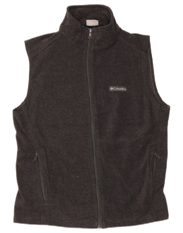 Columbia Chaleco polar para mujer UK 44 Poliéster gris medio