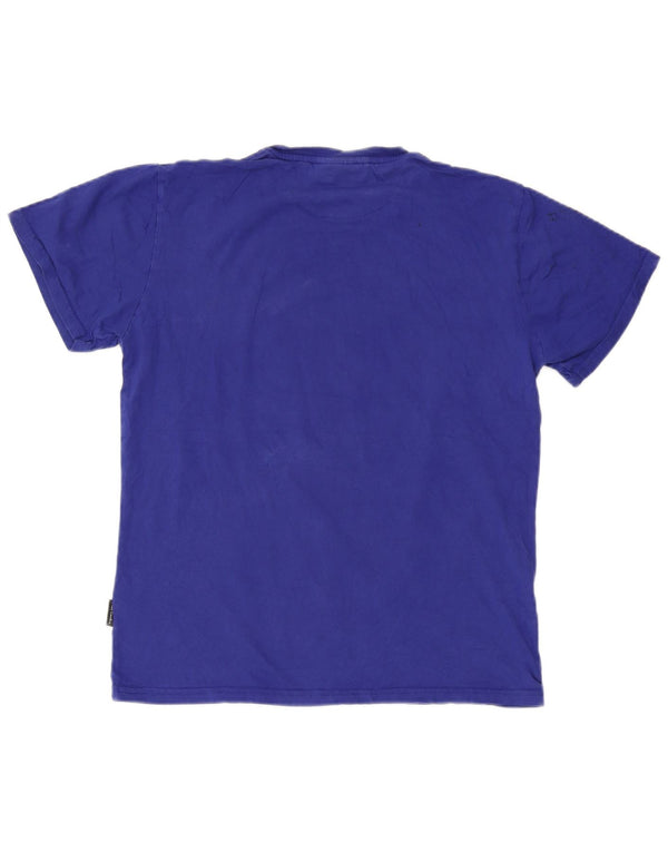 Pierre Cardin - Camiseta gráfica para hombre, talla grande, algodón azul
