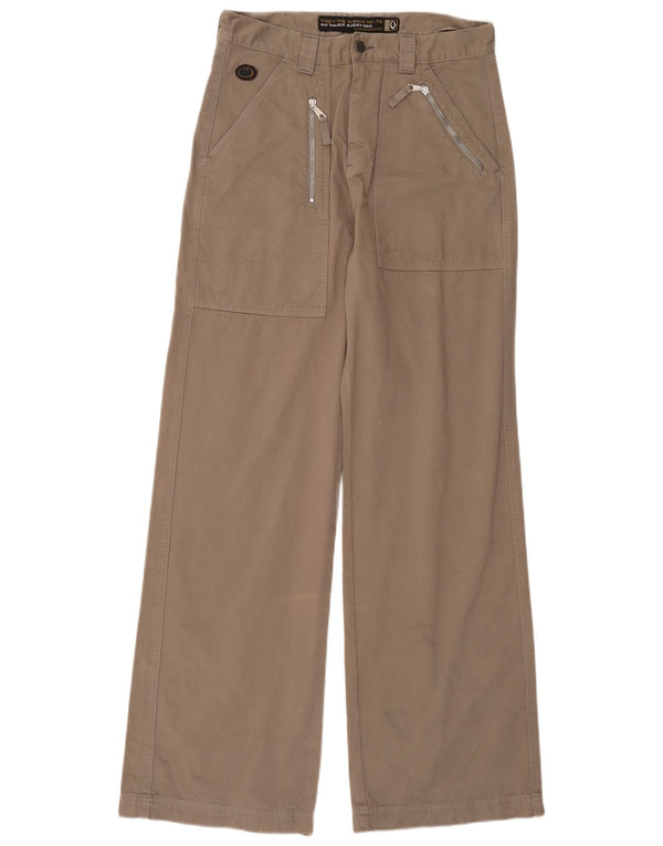 Killer Loop Pantalones casuales de pierna ancha para hombre IT 46 Small W30 L34 Algodón gris
