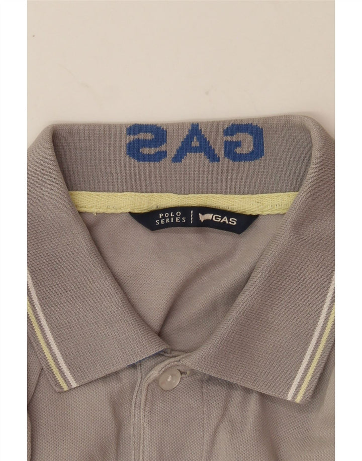 GAS Mens Polo Shirt Large Grey Vintage Gas and Second-Hand Gas from Messina Hembry 