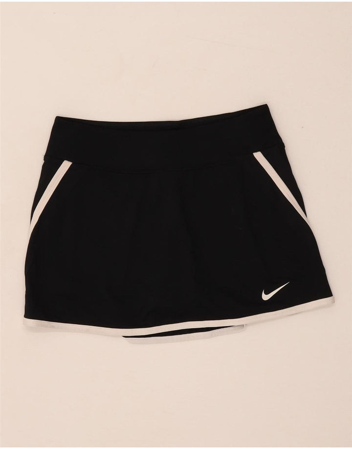 Nike Mujer Dri Fit Skort UK 10 Pequeño Poliéster Negro