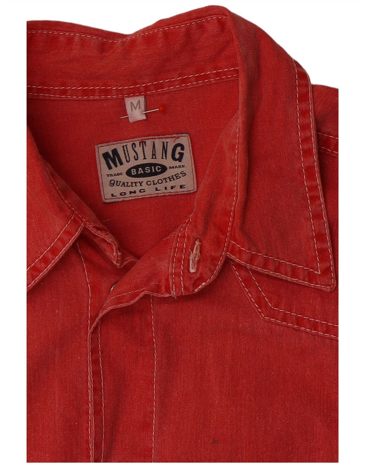 Camisa Vaquera Mustang Hombre Rojo Medio