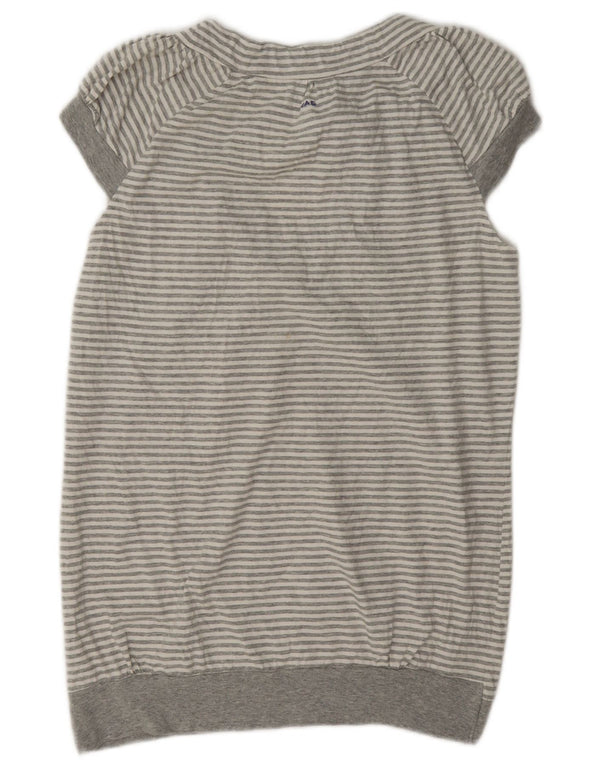 Blusa gráfica para mujer Gas Top UK 44 Algodón a rayas gris grande
