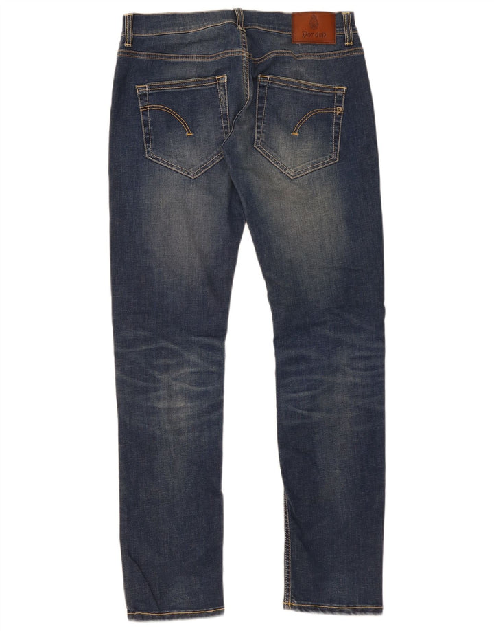 Vaqueros Slim Desgastados Mujer Dondup W32 L33 Algodón Azul