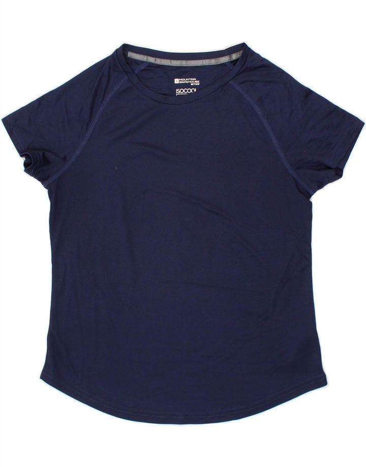 MOUNTAIN WAREHOUSE Womens T-Shirt Top UK 12 Medium Navy Blue Polyester Vintage Mountain Warehouse and Second-Hand Mountain Warehouse from Messina Hembry 