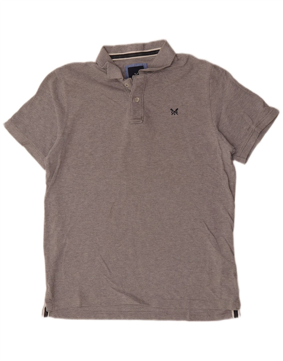 Crew Clothing Polo para hombre de algodón gris grande