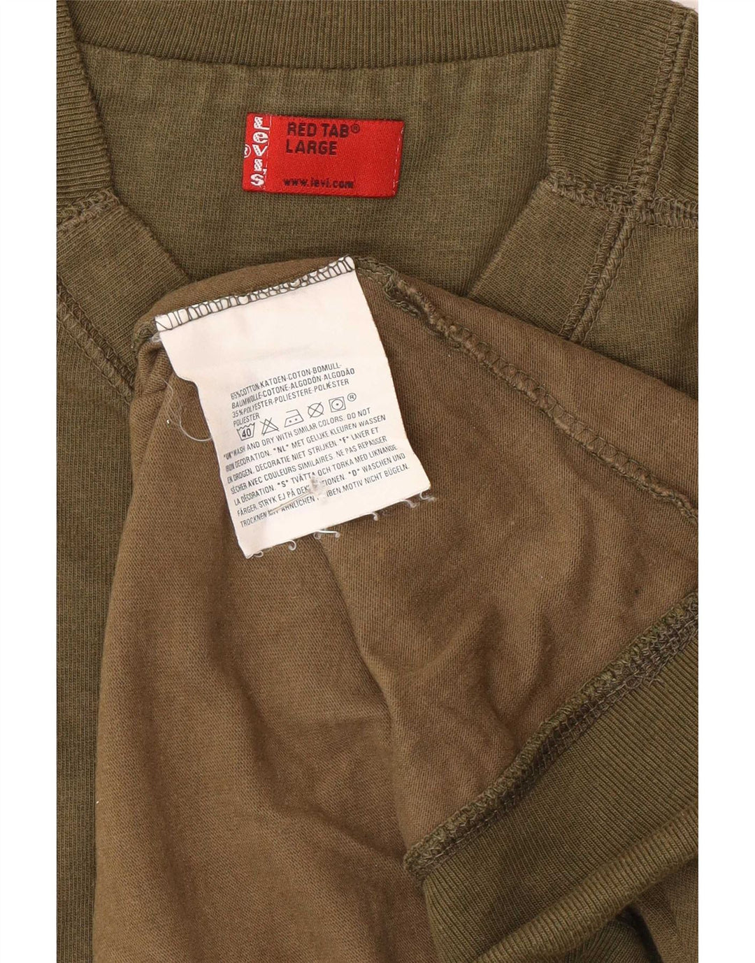 Levi's Hombre Camiseta Top Grande Algodón Verde