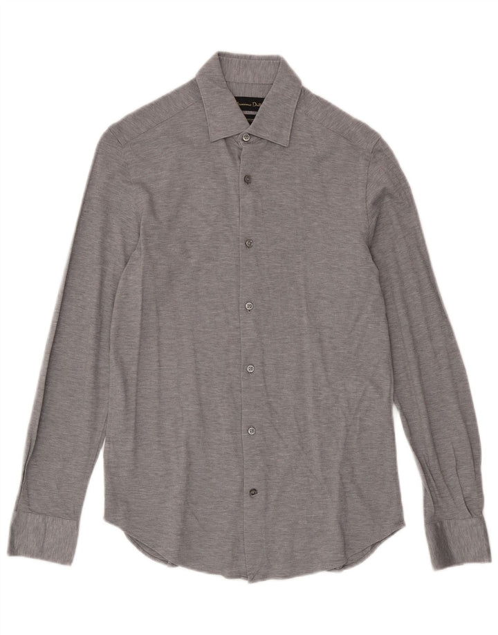 Camisa Massimo Dutti Hombre Small Gris Algodón