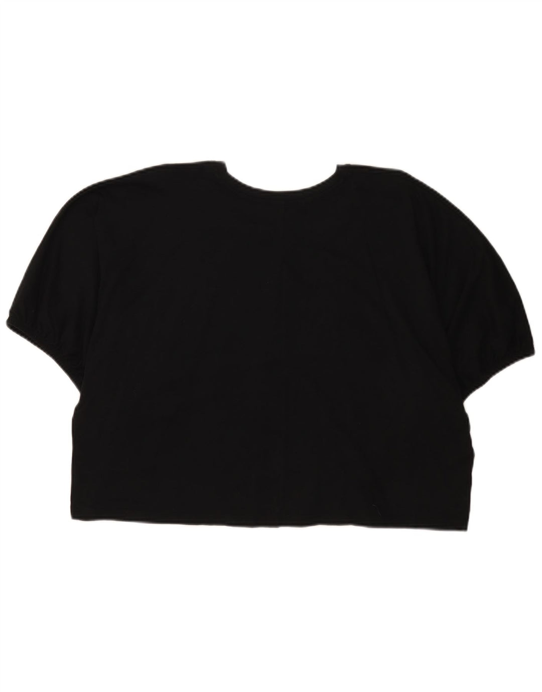 Zara Mujer Crop Camiseta Extragrande Top UK 44 Medium Negro