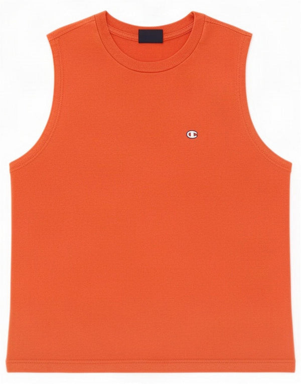 Champion Camiseta sin mangas para hombre Small Orange Cotton