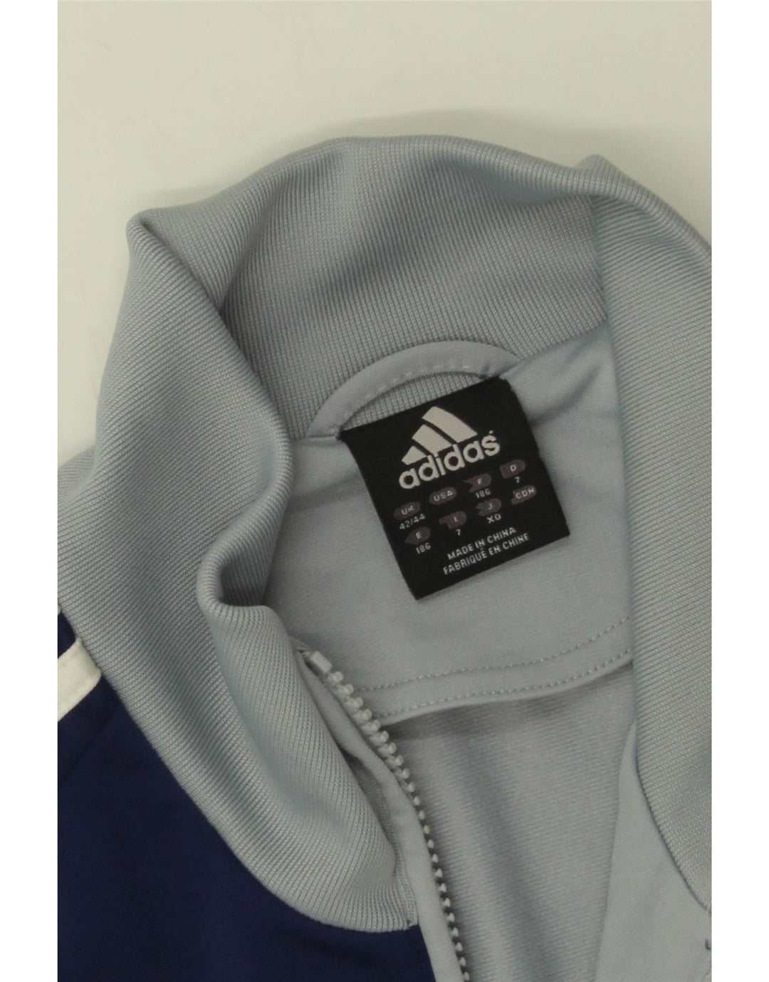 Adidas - Chaqueta de chándal para hombre, talla 42/44, poliéster color gris grande
