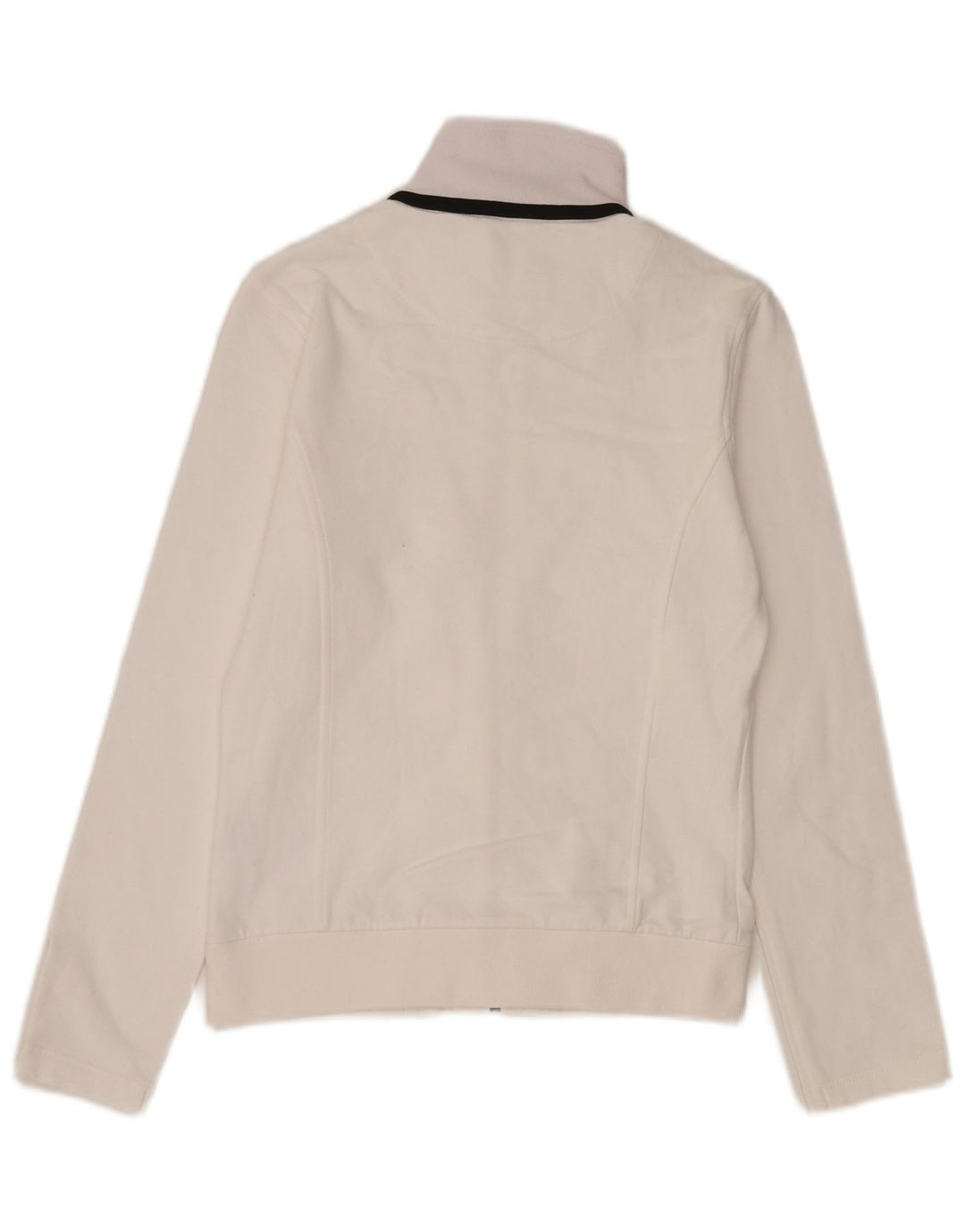 Kappa Chaqueta de Chándal para Mujer UK 12 Mediana Algodón Blanco