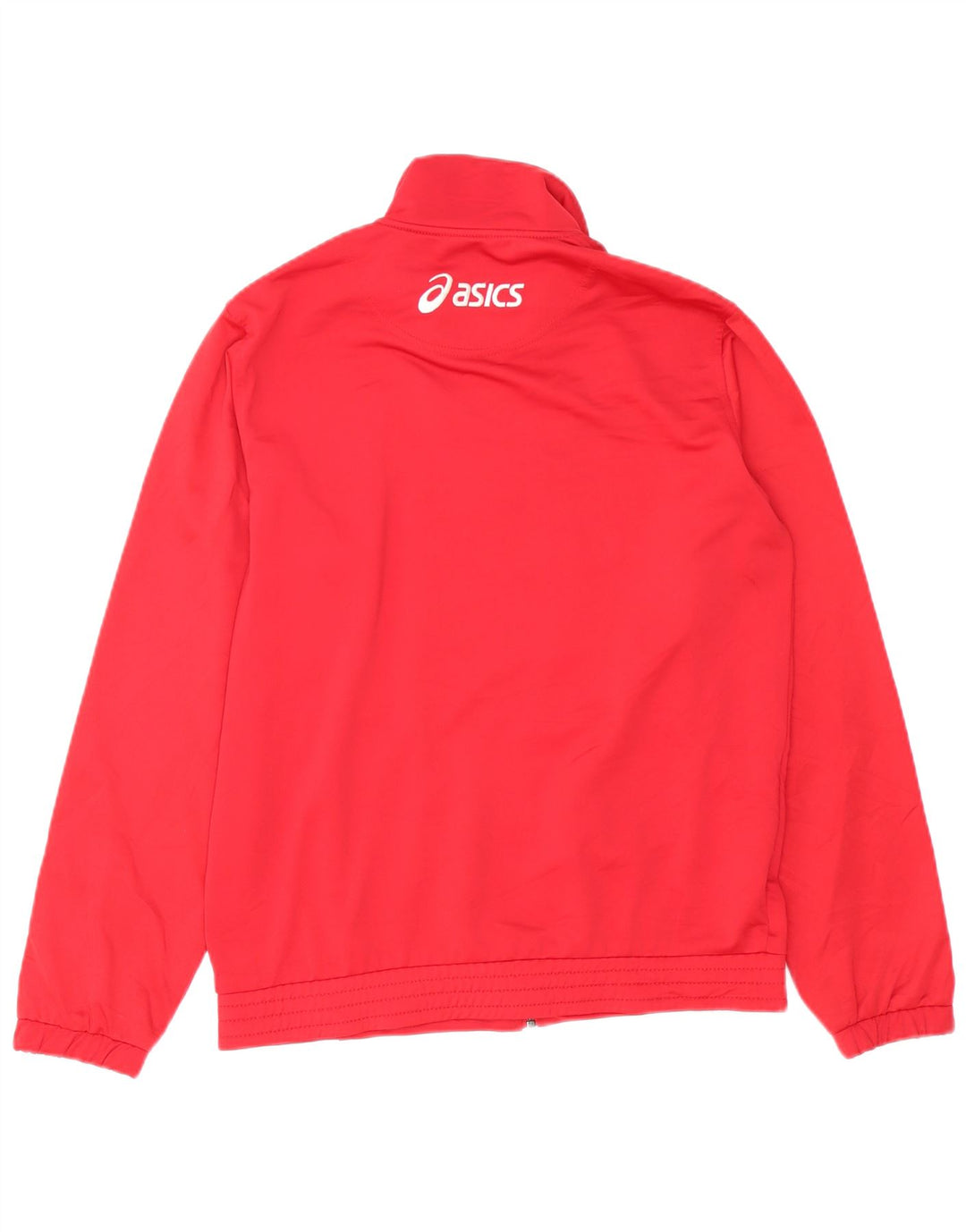 ASICS Hombre Chándal Top Chaqueta Medio Rojo Colorblock Poliéster