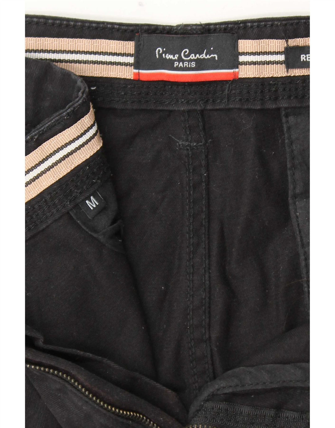 Pierre Cardin Pantalones cortos chinos de corte regular para hombre Mediano W32 Algodón negro