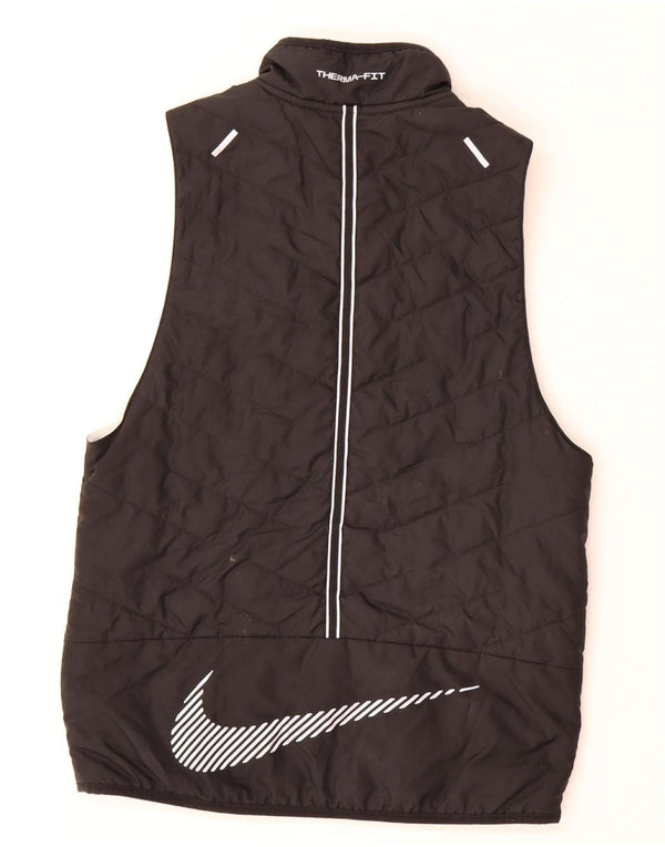 Nike Chaleco acolchado Therma-Fit Graphic para mujer UK 10 Small Poliéster negro