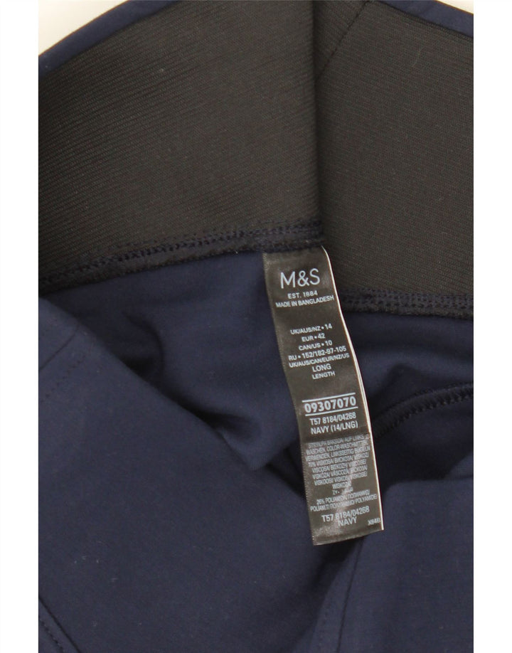 Marks & Spencer Leggings para mujer UK 44 Large Viscosa azul marino