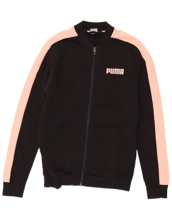 Puma Chaqueta de chándal gráfica para mujer UK 10 Small Black Colourblock