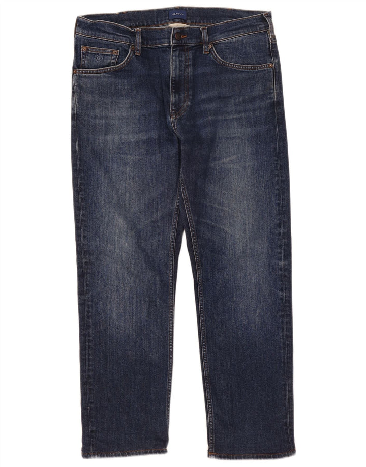 Gant Vaqueros Rectos Para Hombre W34 L30 Azul