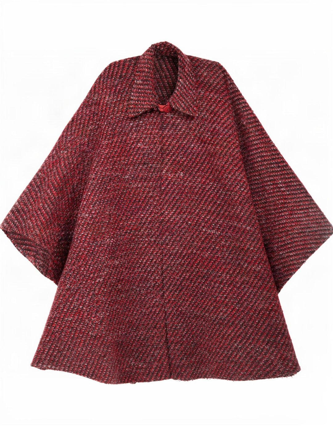 Vintage mujer capa abrigo un tamaño rojo moteado