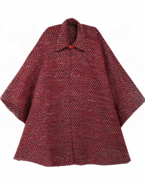 Vintage mujer capa abrigo un tamaño rojo moteado