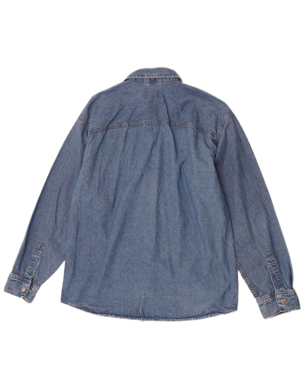 Jack & Jones Hombre Camisa Vaquera Grande Algodón Azul